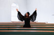 © Gerald R Carter Jr/Creative Flame - Black woman giving praise and worship to heavenly Father on Easter Sunday
