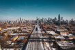 CHICAGO SKYLINE FROM THE SKY