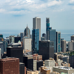 Wall Mural - Chicago Drone Skyline