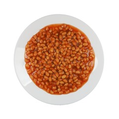 Wall Mural - baked beans isolated over white