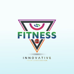 Sticker - Fitness Brand for Basketball Fitness logo design. Vector logo design template idea.