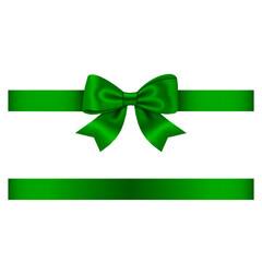 Wall Mural - green ribbon and bow