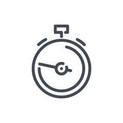 Poster - Sport timer line icon. Stopwatch vector outline sign.