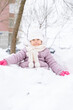 © Елена Гурова - Adorable little girl outdoors on beautiful winter snow day