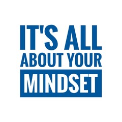 Wall Mural - ''It's all about your mindset'' Lettering