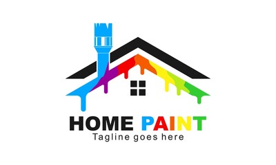 Wall Mural - Home paint luxury vector logo