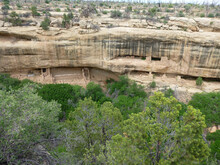Scenic View Of The Ancient Anasazi Cliff Dwellings At Mesa Verde National Park