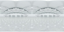 Full Spherical Hdri Panorama 360 Degrees Of Empty Exhibition Space. Backdrop For Exhibitions And Events. Tile Floor. Marketing Mock Up. 3D Render Illustration