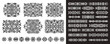 Navajo elements set in boho style on white and black. Abstract Aztec elements. National tribal pattern. Logo, symbol and background. 