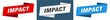 impact banner. impact ribbon label sign set