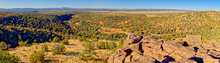 Prescott National Forest Panorama Viewed From A Cliff On The Edge Of MC Canyon Near Drake