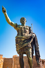 Statue Of Emperor Trajan, Via Dei Fori Imperiali, Rome