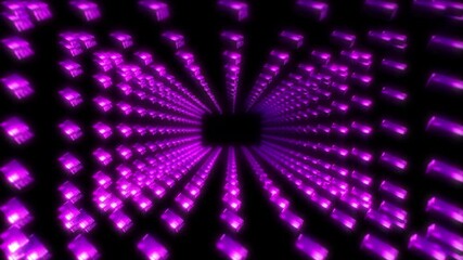 Wall Mural - Abstract background 3D animation moving through a tunnel formed by shiny structures loop
