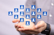 © vegefox.com - digital Business people silhouettes network team