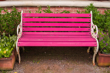 Garden chair in the garden.