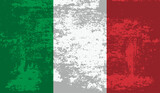 Fototapeta Paryż - Italy, italian flag on concrete textured background