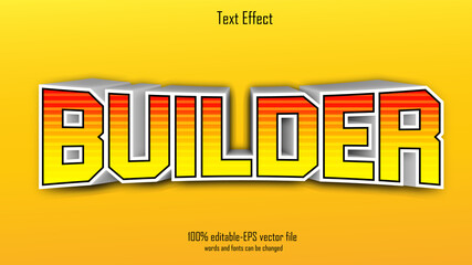 Wall Mural - builder text effect design vector