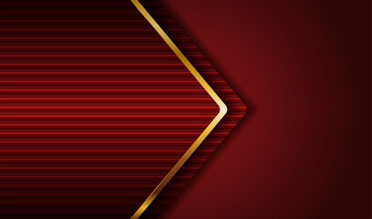Wall Mural - dark red and gold abstract background luxury light golden line template premium design . elegant sha