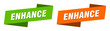 © Aquir - enhance banner. enhance ribbon label sign set