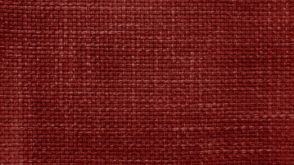 Wall Mural - red linen texture, canvas fabric as background. close up red weaving or mesh fabric texture background. close up cotton or fabric fiber background.