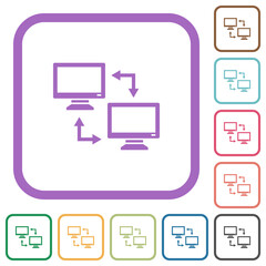 Sticker - Data syncronization simple icons