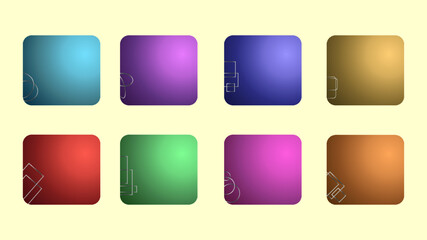 set of buttons