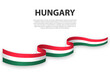 © magr80 - Waving ribbon or banner with flag of Hungary.