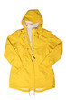 Yellow hooded raincoat