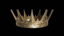 Golden Crown With Dark Background