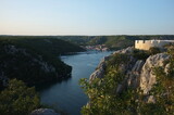 Fototapeta Dmuchawce - view of Krka river. Croatia