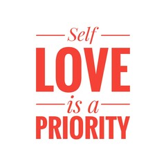 Canvas Print - ''Self love is a priority'' Lettering