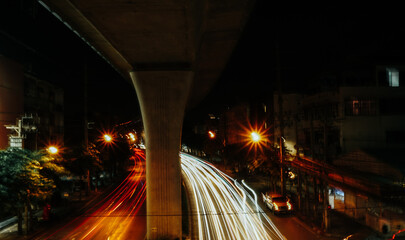 night traffic in the city