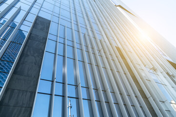 Wall Mural - Looking up at the commercial buildings in downtown Guangzhou, China