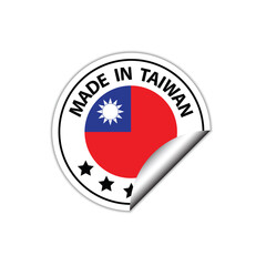 Wall Mural - made in Taiwan vector stamp. badge with Taiwan flag	
