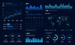 © Natalia - Dashboard UI. Data HUD diagram design, graph and chart modern graphic interface. Vector futuristic dashboard