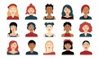 © Natalia - Female avatars. Woman hipster avatars, feminist creative characters, happy modern stylish persons. Vector isolated set