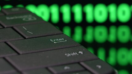 A keyboard with binary code