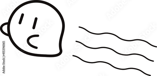 Obraz Na Plotnie とても可愛い空を飛ぶおばけのベクターイラスト Halloween Grob Wektor Fototapety Foteks