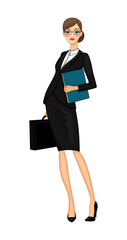 Wall Mural - Flat Business Woman Illustration