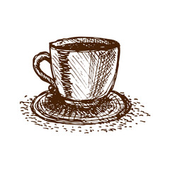 Sticker - Coffee Cup Illustration