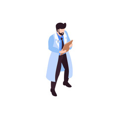 Sticker - Humanitarian Doctor Isometric Composition