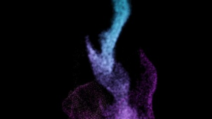 Wall Mural - abstract digital wave of particles and light abstract background, cyber animation or technology back