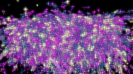 Wall Mural - abstract blurry flight of stars of different colors on a black background. technological holiday bac