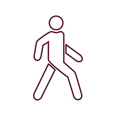 Sticker - Pedestrian Flat Icon