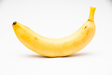 Ripe fresh banana isolated on a white background