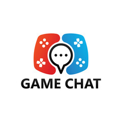 Wall Mural - Game chat logo template design