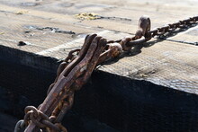 Rusty Iron Binder Securing Dunnage.