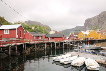 Wall Mural - houses on the river