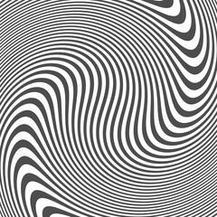 Wall Mural - Stylish spiral geometric pattern. Ornament of lines and curls. Linear abstract background.
