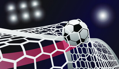 Finally, Goal!!!!!!!!  , Graphic Vector illustration on big match in stadium  background